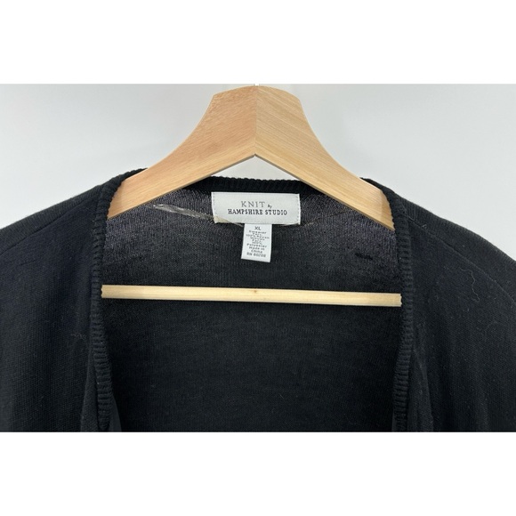 Knit Black Women's Open Sweater Cardigan - Picture 5 of 5